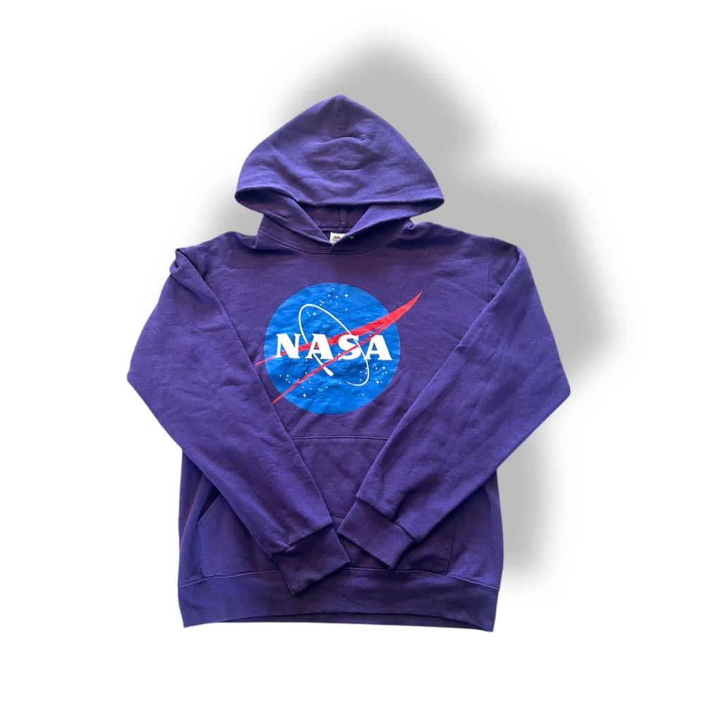 [Jerzees] Purple NASA Hoodie Sweatshirt
